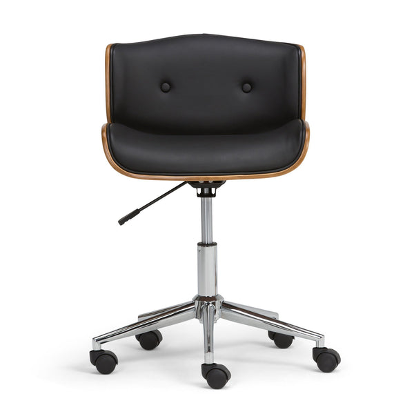 Black Vegan Leather | Dax Bentwood Office Chair