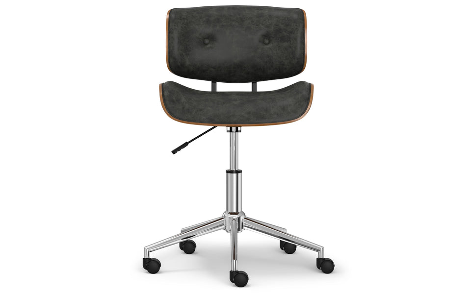 Distressed Slate Grey Distressed Vegan Leather | Dax Bentwood Office Chair