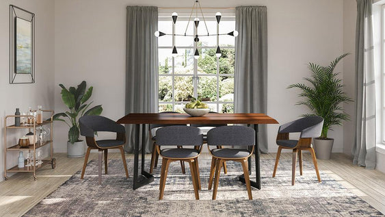 Natural and Charcoal Grey 7 Piece | Lowell 7 Piece Dining Set