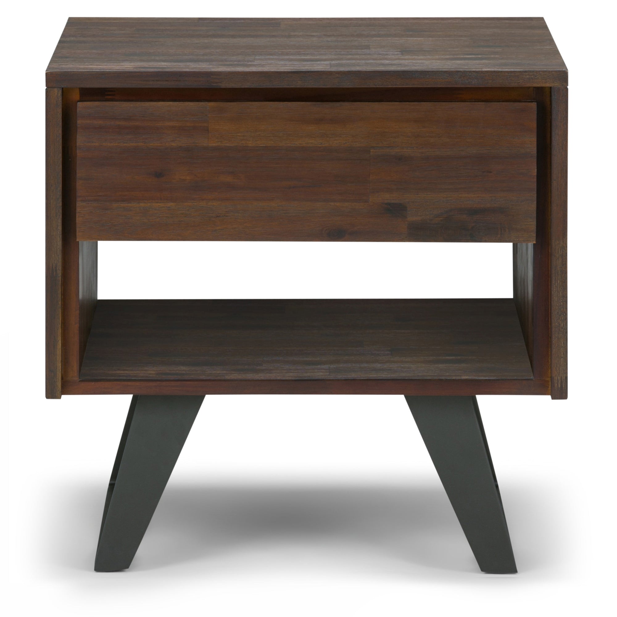Distressed Charcoal Brown | Lowry End Table