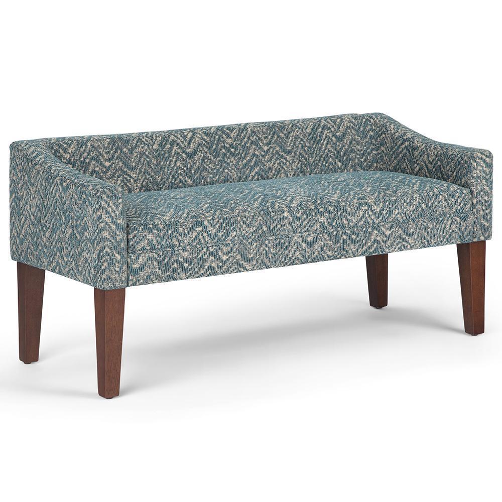 Azure Polyester Fabric | Parris Upholstered Bench