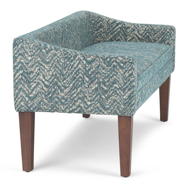 Azure Polyester Fabric | Parris Upholstered Bench