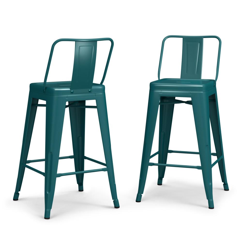 Teal Blue | Rayne 24 inch Metal Counter Height Stool