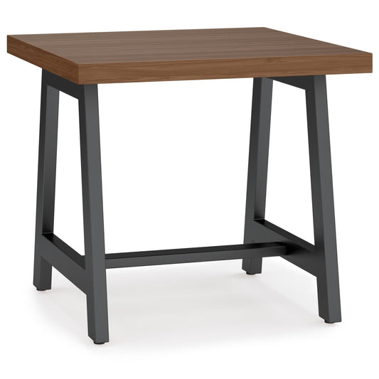 Sawhorse Metal/Wood End Table