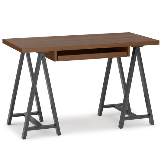 Sawhorse Metal/Wood Small Desk